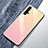 Coque Rebord Contour Silicone et Vitre Miroir Housse Etui Degrade Arc en Ciel pour Huawei Honor 20 Rose