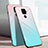 Coque Rebord Contour Silicone et Vitre Miroir Housse Etui Degrade Arc en Ciel pour Huawei Mate 30 Lite Cyan