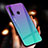 Coque Rebord Contour Silicone et Vitre Miroir Housse Etui Degrade Arc en Ciel pour Huawei P Smart+ Plus (2019) Cyan