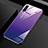 Coque Rebord Contour Silicone et Vitre Miroir Housse Etui Degrade Arc en Ciel pour Huawei P Smart Pro (2019) Violet