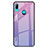 Coque Rebord Contour Silicone et Vitre Miroir Housse Etui Degrade Arc en Ciel pour Huawei P Smart Z Violet