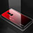 Coque Rebord Contour Silicone et Vitre Miroir Housse Etui Degrade Arc en Ciel pour OnePlus 6 Rouge