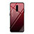 Coque Rebord Contour Silicone et Vitre Miroir Housse Etui Degrade Arc en Ciel pour OnePlus 7 Pro Rouge