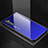 Coque Rebord Contour Silicone et Vitre Miroir Housse Etui Degrade Arc en Ciel pour Oppo K5 Bleu