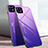 Coque Rebord Contour Silicone et Vitre Miroir Housse Etui Degrade Arc en Ciel pour Oppo Reno4 SE 5G Violet