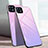 Coque Rebord Contour Silicone et Vitre Miroir Housse Etui Degrade Arc en Ciel pour Oppo Reno4 SE 5G Violet Clair