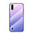 Coque Rebord Contour Silicone et Vitre Miroir Housse Etui Degrade Arc en Ciel pour Samsung Galaxy A01 SM-A015 Violet