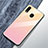 Coque Rebord Contour Silicone et Vitre Miroir Housse Etui Degrade Arc en Ciel pour Samsung Galaxy A40 Rose