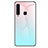 Coque Rebord Contour Silicone et Vitre Miroir Housse Etui Degrade Arc en Ciel pour Samsung Galaxy A9s Cyan