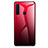 Coque Rebord Contour Silicone et Vitre Miroir Housse Etui Degrade Arc en Ciel pour Samsung Galaxy A9s Rouge