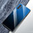Coque Rebord Contour Silicone et Vitre Miroir Housse Etui Degrade Arc en Ciel pour Samsung Galaxy Note 10 Plus Bleu