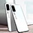 Coque Rebord Contour Silicone et Vitre Miroir Housse Etui Degrade Arc en Ciel pour Samsung Galaxy S20 5G Blanc