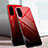 Coque Rebord Contour Silicone et Vitre Miroir Housse Etui Degrade Arc en Ciel pour Samsung Galaxy S20 5G Rouge