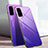 Coque Rebord Contour Silicone et Vitre Miroir Housse Etui Degrade Arc en Ciel pour Samsung Galaxy S20 Plus 5G Violet