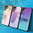 Coque Rebord Contour Silicone et Vitre Miroir Housse Etui Degrade Arc en Ciel pour Samsung Galaxy S21 Ultra 5G Petit