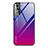 Coque Rebord Contour Silicone et Vitre Miroir Housse Etui Degrade Arc en Ciel pour Samsung Galaxy S22 Plus 5G Rose Rouge