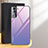 Coque Rebord Contour Silicone et Vitre Miroir Housse Etui Degrade Arc en Ciel pour Samsung Galaxy S24 Plus 5G Violet Clair