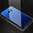 Coque Rebord Contour Silicone et Vitre Miroir Housse Etui Degrade Arc en Ciel pour Samsung Galaxy S7 Edge G935F Bleu