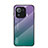 Coque Rebord Contour Silicone et Vitre Miroir Housse Etui Degrade Arc en Ciel pour Xiaomi Mi 11 Pro 5G Violet