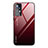 Coque Rebord Contour Silicone et Vitre Miroir Housse Etui Degrade Arc en Ciel pour Xiaomi Mi 12X 5G Rouge