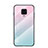 Coque Rebord Contour Silicone et Vitre Miroir Housse Etui Degrade Arc en Ciel pour Xiaomi Poco M2 Pro Cyan