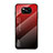 Coque Rebord Contour Silicone et Vitre Miroir Housse Etui Degrade Arc en Ciel pour Xiaomi Poco X3 NFC Rouge