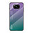 Coque Rebord Contour Silicone et Vitre Miroir Housse Etui Degrade Arc en Ciel pour Xiaomi Poco X3 NFC Violet