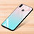 Coque Rebord Contour Silicone et Vitre Miroir Housse Etui Degrade Arc en Ciel pour Xiaomi Redmi Note 7 Pro Bleu Ciel