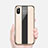 Coque Rebord Contour Silicone et Vitre Miroir Housse Etui M01 pour Apple iPhone X Petit