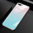 Coque Rebord Contour Silicone et Vitre Miroir Housse Etui M02 pour Oppo A12e Bleu Clair