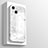 Coque Rebord Contour Silicone et Vitre Miroir Housse Etui M05 pour Apple iPhone 13 Mini Blanc