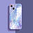 Coque Rebord Contour Silicone et Vitre Miroir Housse Etui M05 pour Apple iPhone 13 Mini Violet