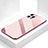 Coque Rebord Contour Silicone et Vitre Miroir Housse Etui M05 pour Apple iPhone 13 Pro Or Rose