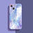 Coque Rebord Contour Silicone et Vitre Miroir Housse Etui M05 pour Apple iPhone 13 Violet