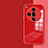 Coque Rebord Contour Silicone et Vitre Miroir Housse Etui P01 pour Oppo Find X7 Ultra 5G Rouge