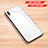 Coque Rebord Contour Silicone et Vitre Miroir Housse Etui pour Huawei Enjoy 9 Blanc