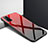 Coque Rebord Contour Silicone et Vitre Miroir Housse Etui pour Huawei Honor Play4T Pro Rouge