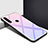 Coque Rebord Contour Silicone et Vitre Miroir Housse Etui pour Oppo A31 Violet