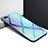 Coque Rebord Contour Silicone et Vitre Miroir Housse Etui pour Oppo A5 Bleu Ciel