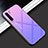 Coque Rebord Contour Silicone et Vitre Miroir Housse Etui pour Oppo A91 Violet