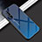 Coque Rebord Contour Silicone et Vitre Miroir Housse Etui pour Oppo Find X2 Neo Bleu