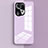 Coque Rebord Contour Silicone et Vitre Miroir Housse Etui pour Oppo Find X5 5G Violet Clair