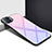 Coque Rebord Contour Silicone et Vitre Miroir Housse Etui pour Oppo Reno4 Lite Violet Clair