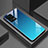 Coque Rebord Contour Silicone et Vitre Miroir Housse Etui pour Xiaomi Redmi Note 12 Explorer Bleu