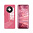 Coque Rebord Contour Silicone et Vitre Miroir Housse Etui T01 pour Huawei Mate 40 Vin Rouge