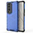 Coque Rebord Contour Silicone et Vitre Transparente Housse Etui 360 Degres AM1 pour Huawei Honor 70 Pro 5G Bleu