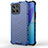 Coque Rebord Contour Silicone et Vitre Transparente Housse Etui 360 Degres AM1 pour Huawei Honor X6 5G Bleu