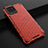 Coque Rebord Contour Silicone et Vitre Transparente Housse Etui 360 Degres AM1 pour Realme 8 4G Rouge