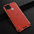 Coque Rebord Contour Silicone et Vitre Transparente Housse Etui 360 Degres AM1 pour Realme C21 Rouge