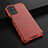 Coque Rebord Contour Silicone et Vitre Transparente Housse Etui 360 Degres AM1 pour Realme V11 5G Rouge